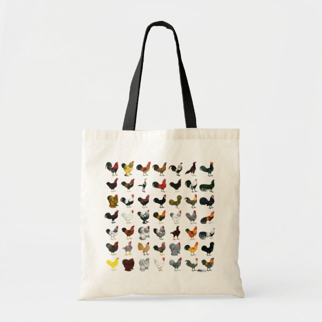 49 Roosters Tote Bag (Front)