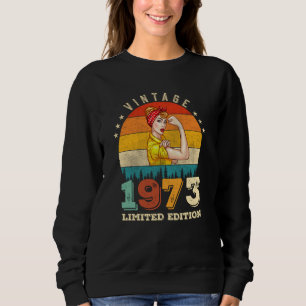 49 Year Old 1973 Vintage 49th Birthday Gifts women Sweatshirt