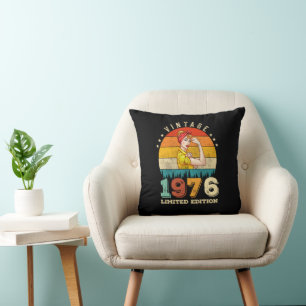 49 Year Old Bday 1976 Vintage 49th Birthday Women Cushion