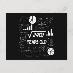 49 Year Old Bday Math Teacher 49th Birthday Gift Postcard
