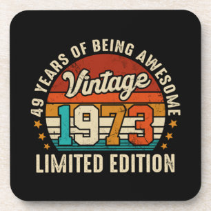49 Year Old Gifts Vintage 1973 Limited Edition 49t Coaster