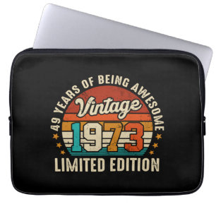 49 Year Old Gifts Vintage 1973 Limited Edition 49t Laptop Sleeve