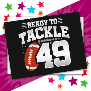 49 Year Old Tackle Football Party 49th Birthday Postcard
