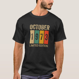 49 Year Old Vintage October 1973 October Birthday T-Shirt