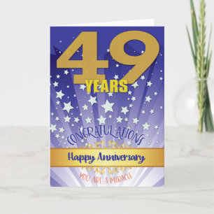 49 Year Recovery Anniversary Bold Numeral Card