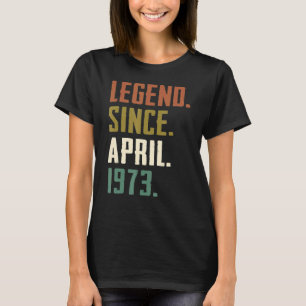49 Years Old Legend Since April 1973 49th Birthday T-Shirt