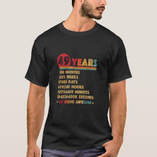 49th Birthday Countdown 49 Of Being Awesome Boy Gi T-Shirt