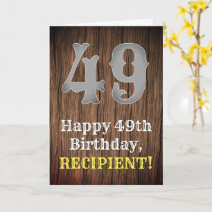 49th Birthday: Country Western Inspired Look, Name Card