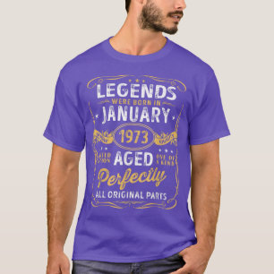 49th Birthday Decoration Legends Were Born In Janu T-Shirt