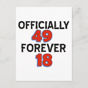 49th birthday designs postcard