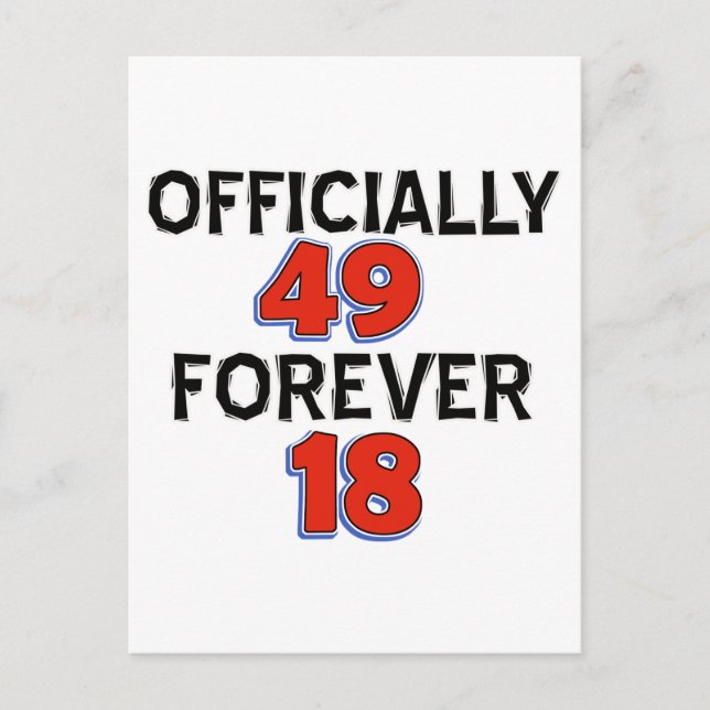 49th birthday designs postcard (Front)