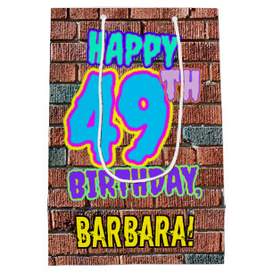 49th Birthday: Fun, Urban Graffiti Inspired Look Medium Gift Bag