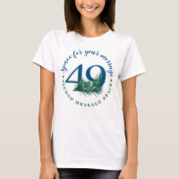 49th Birthday Or Anniversary Peacock Feathers