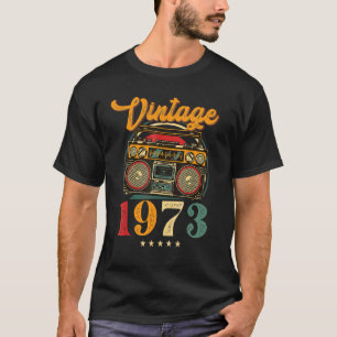 49th Birthday Party 49 Year Old Awesome 1973 Radio T-Shirt