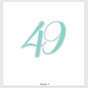 49th Birthday Party Teal Forty Nine Custom Age