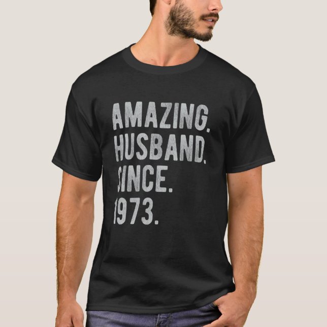 49th Wedding Aniversary For Him  Amazing Husband S T-Shirt (Front)