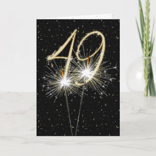 49th wedding anniversary sparklers card