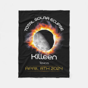 4.08.24 Total Solar Eclipse 2024 Killeen Texas Fleece Blanket