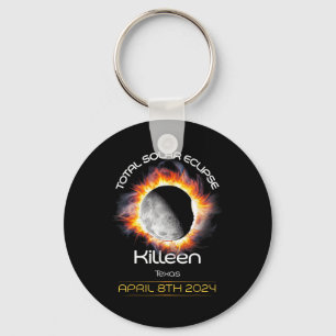 4.08.24 Total Solar Eclipse 2024 Killeen Texas Key Ring
