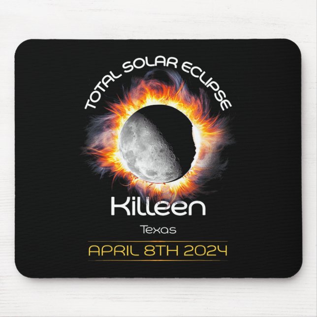 4.08.24 Total Solar Eclipse 2024 Killeen Texas  Mouse Mat (Front)