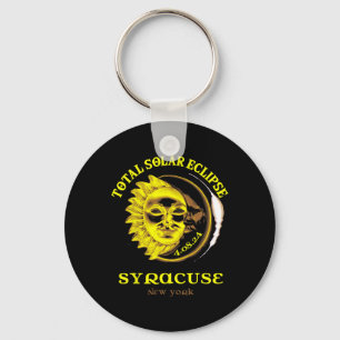 4.08.24 Total Solar Eclipse 2024 Syracuse York  Key Ring