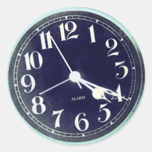 4;20 clock classic  round sticker