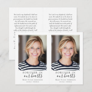 4.25"x2.75" Photo Memorial Prayer Card
