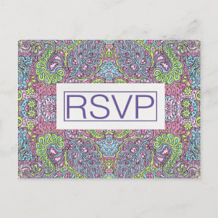 4.25" x 5.6" Groovy Daisy RSVP PostCard