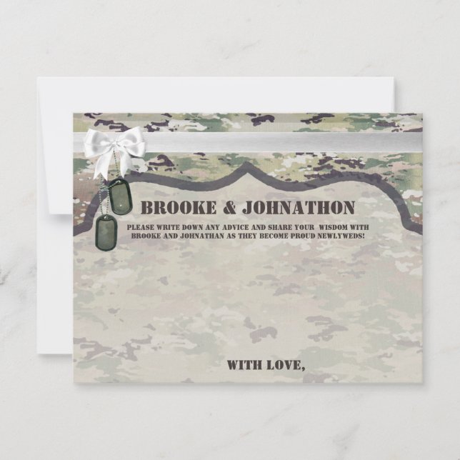 4.25x5.5 Advice Card Army OCP Camo Uniform Camofla (Front)