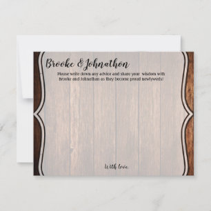 4.25x5.5 Advice Card Barn Wood Country Rustic