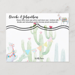4.25x5.5 Advice Card Boho Llama Bohemian Cacti Des