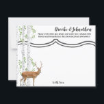 4.25x5.5 Advice Card Deer Doe Woodland Buck Label<br><div class="desc">This 4.25x5.5 Sized Advice Cards is perfect for any couple to have at their reception for their guests to give them some much appreciated advice! It is fully customisable in both BACKGROUND colour and font colours. Simply use the easy to navigate system to change your font colours and background colour...</div>