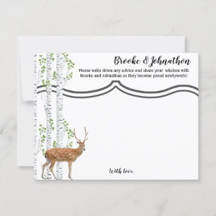 4.25x5.5 Advice Card Deer Doe Woodland Buck Label