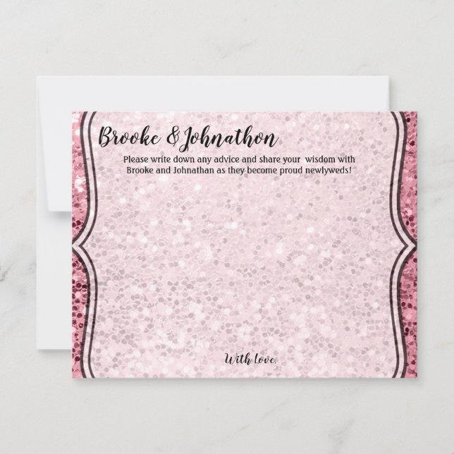 4.25x5.5 Advice Card Rose Gold Glitter (Front)
