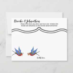 4.25x5.5 Advice Card Traditional Bird Tattoo Sparr