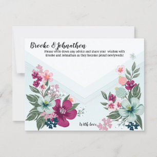 4.25x5.5 Advice Card Tropical Flower on Blue Ombre