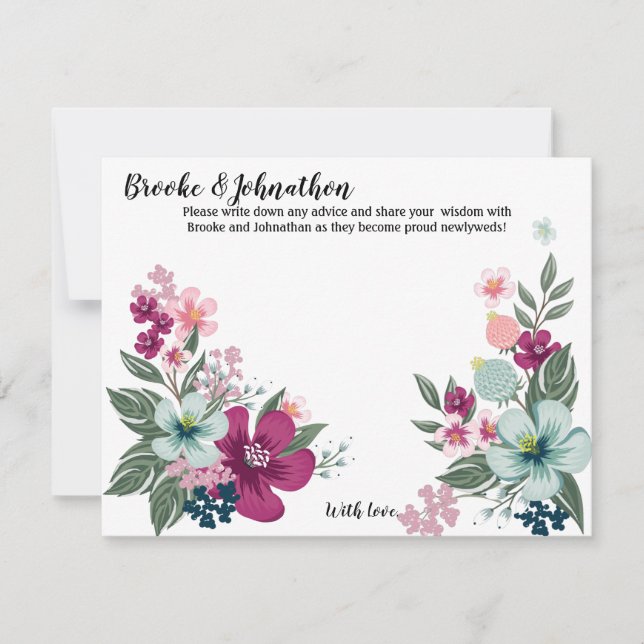 4.25x5.5 Advice Card Tropical Flower on White (Front)