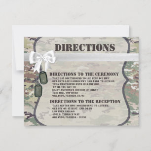 4.25x5.5 Direction Card Army Air Force  OCP Camo