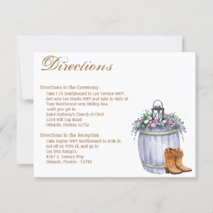 4.25x5.5 Direction Card Summer Country Wedding Rus