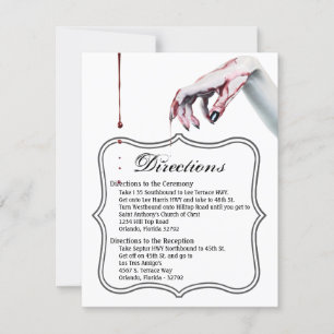 4.25x5.5 Direction Cardv v zombie blood drip vampi Invitation
