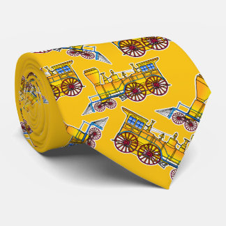 4-4-0 American Steam Train, Railway Gift for Him Tie