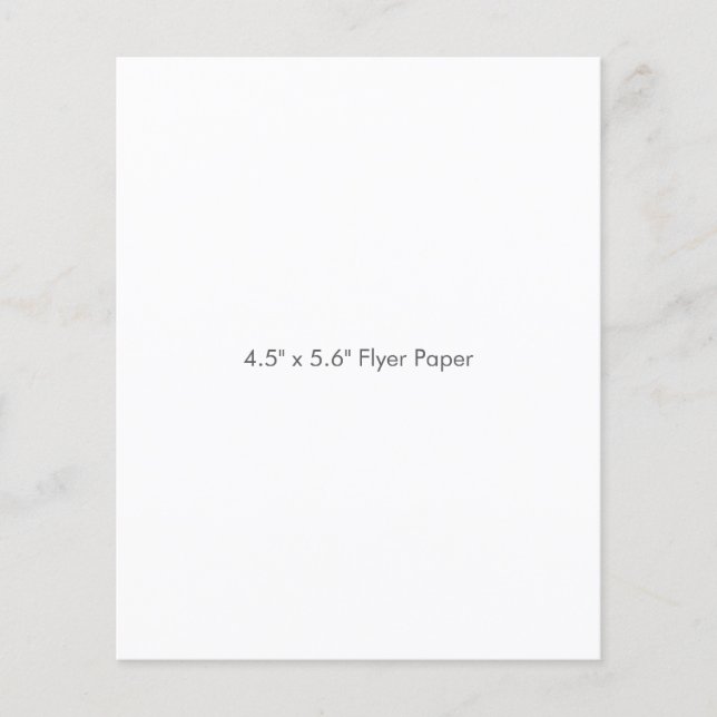 4.5" x 5.6" Flyer Paper (Front)
