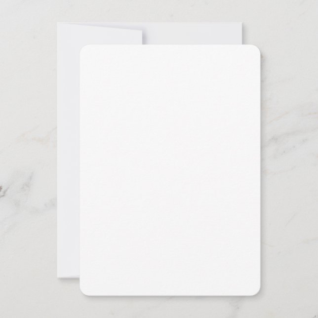 4.5" x 6.25" Rounded Corner Wedding Thank You Card (Front)
