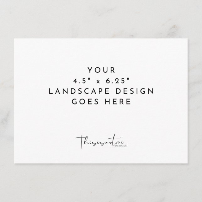 4.5x6.25" Card Printing Landscape Template (Front)