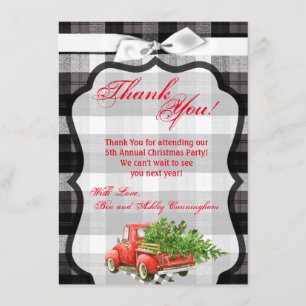 4.5x6.25 Thank You Card XMAS Truck Christmas Buffa