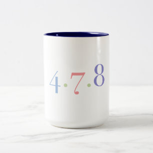 4 7 8 Breathing Technique Meditation Two-Tone Coffee Mug