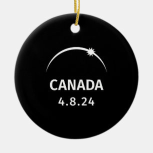 4.8.24 Solar Eclipse Canada Ceramic Tree Decoration