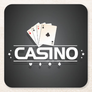 4 Aces Casino Coaster Set