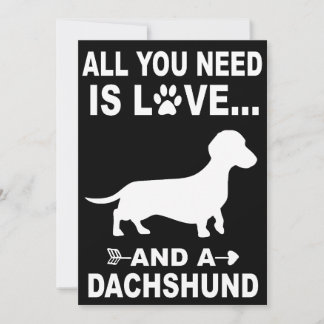 4 All You Need Is Love And A Dachshund Invitation