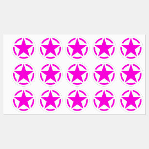 4 American Star Stencil Vintage Decals